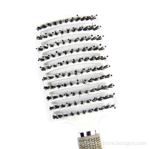 Private Label Custom hair extension brush, plastic detangling hair brush, professional curly hair brush